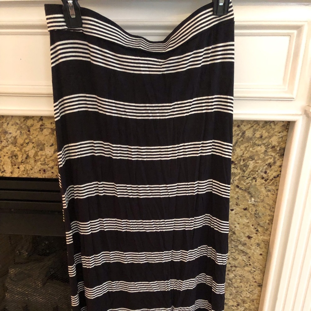 Long striped skirt